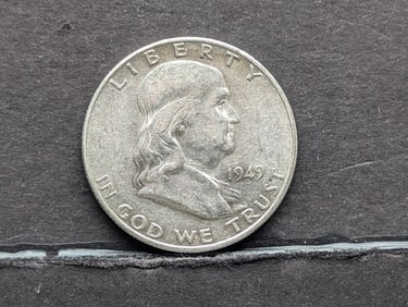 1949-S Franklin Silver Half Dollar **AU**