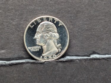 **GEM PROOF CAMEO** 1950 Washington Silver Quarter