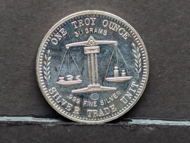 1 Oz. .999 FINE SILVER U.S.S. Constitution Designed Round