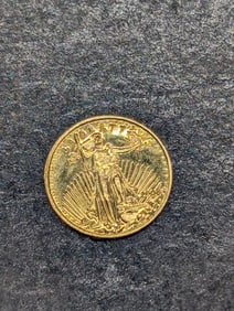 22k SOLID GOLD 1908 American Eagle Miniature Commemorative Round