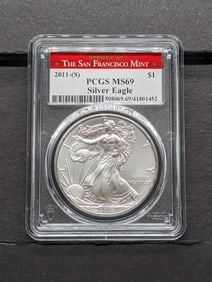 2011(S) American Silver Eagle - PCGS MS69
