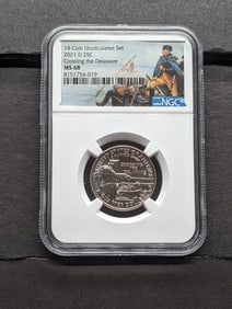2021-D Crossing the Delaware Quarter - NGC MS68