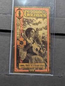 1/1000th Troy Oz. 24k PURE GOLD 2025 $1.00 Florida Goldback
