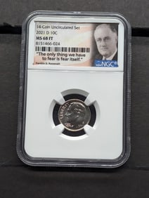 2021-D Roosevelt Dime - NGC MS68 FT