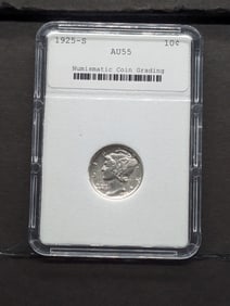 1925-S Mercury Dime - NCG Cert. AU55 "NOT NGC"