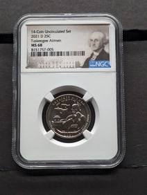 2021-D Tuskegee Airmen Quarter - NGC MS68