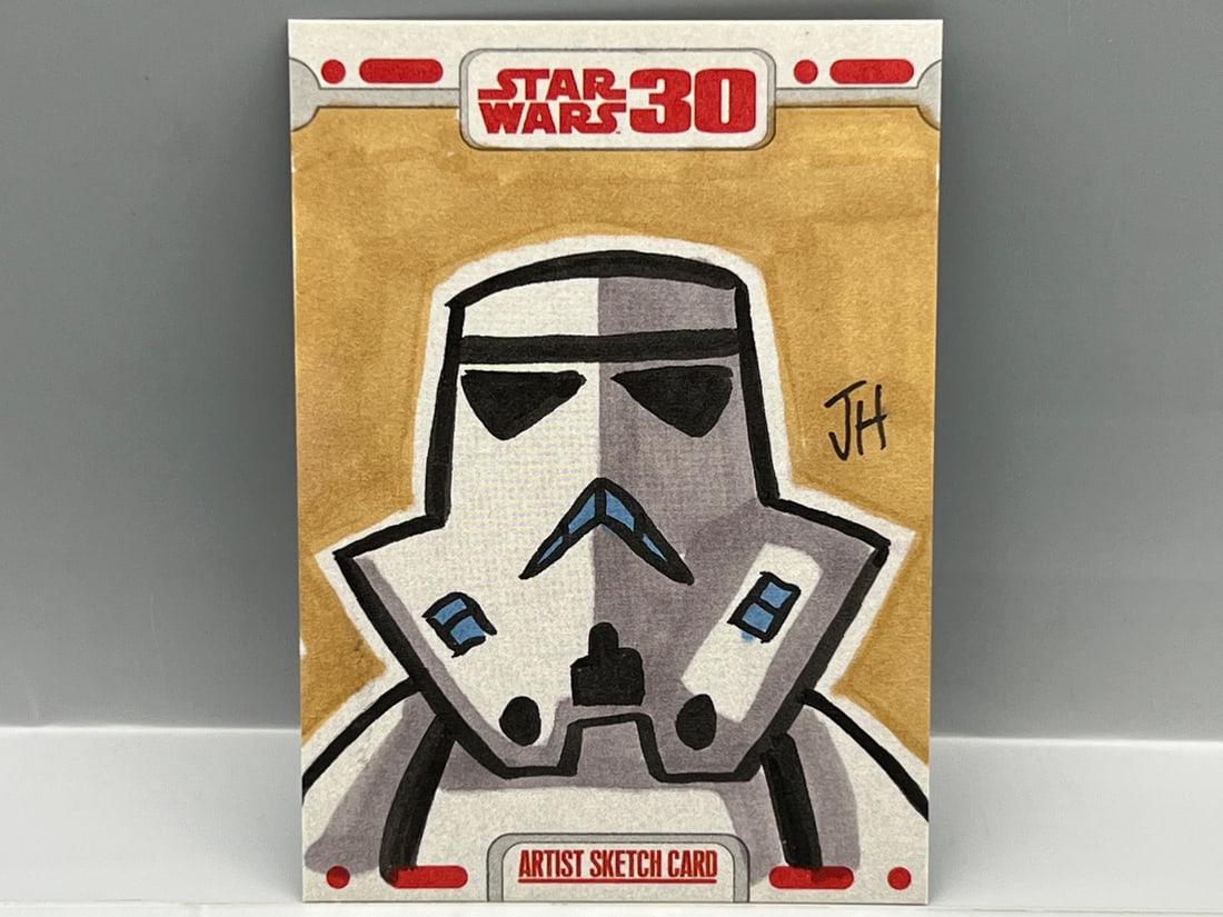2007 Topps Star Wars 30th Anniversary Hand Drawn #1/1 Artist Sketch Card - Full Color Stormtrooper (1 of 2)