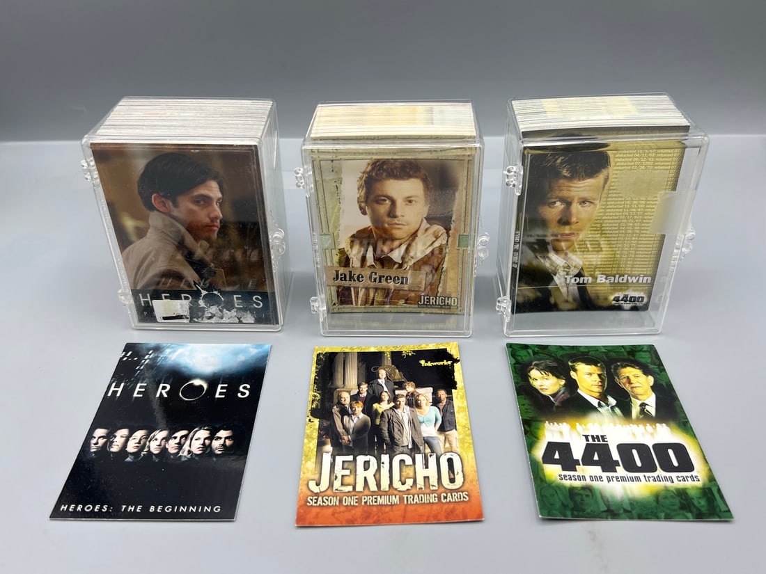 2008 Topps Heroes Season 1 Complete Set, 2007 Inkworks Jericho Season One Complete Set, & 2006 (1 of 2)