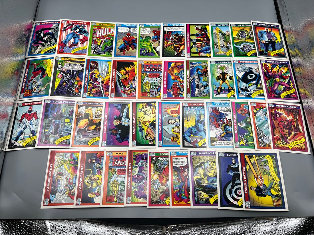 Lot of Assorted 1990 Impel Marvel Universe Comics Trading Cards - Varying Conditions (1 of 5)