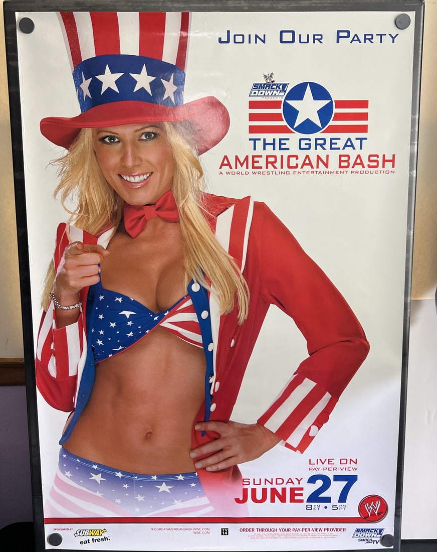 2004 WWE Smackdown The Great American Bash Original 27x40 Single Sided Pay-Per View Promo Poster -: 2004 WWE Smackdown The Great American Bash Original 27x40 Single Sided Pay-Per View Promo Poster - Torrie Wilson