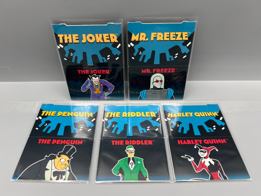 Lot of (5) 1995 Skybox The Adventures of Batman And Robin Pop-Ups Inserts - Joker, Mr. Freeze, (1 of 2)