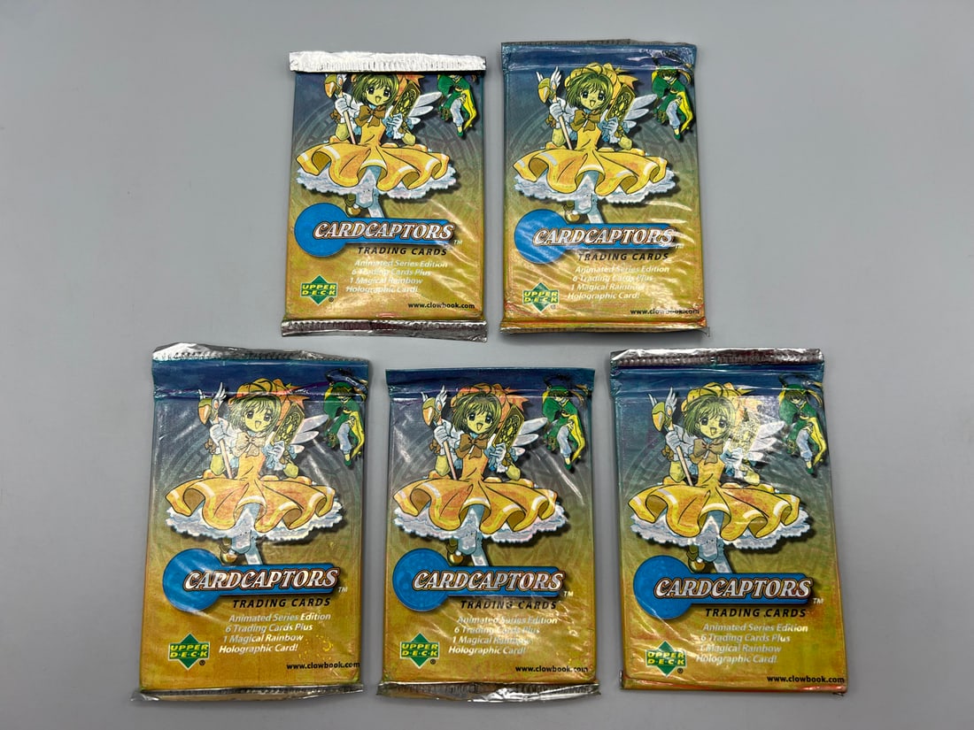 Lot of (5) 2000 Upper Deck Cardcaptors Anime Trading Cards Factory Sealed Packs - Tough to find (1 of 2)