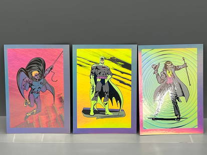 1991 DC Comics Batman 3 Card Holographic Set: 1991 DC Comics Batman 3 Card Holographic Set
