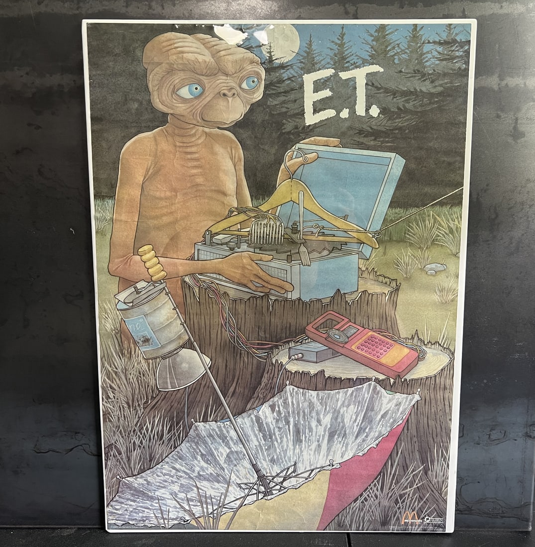 1985 McDonald's E.T. Original 17x24 Promo Poster - Wrapped On Foamboard For Display (1 of 6)