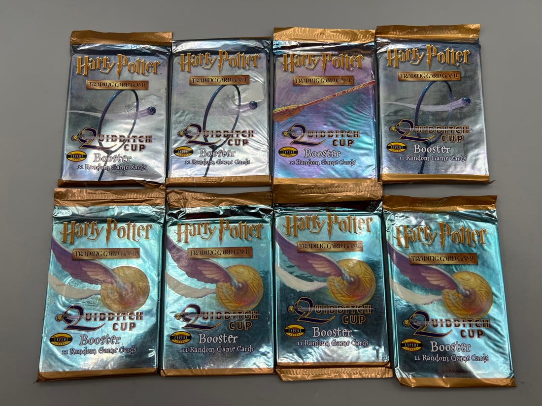 Lot of (8) 2001 WOTC Harry Potter CCG Quidditch Cup Factory Sealed Packs (1 of 2)
