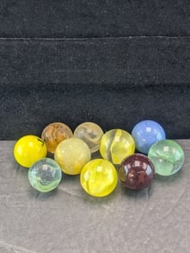 Ten Assorted Large Marbles