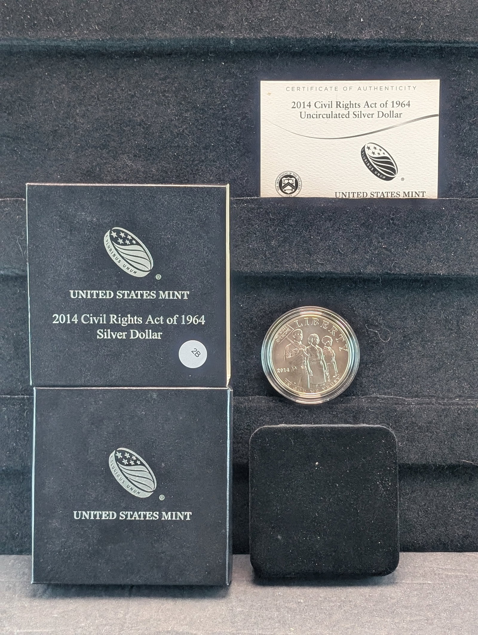 2014-P US Mint Uncirculated Civil Rights Dollar Silver: 2014-P US Mint Uncirculated Civil Rights Dollar Silver