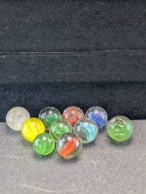 Ten Assorted Large Marbles