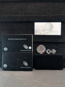 2015-W &P US Mint March of Dimes Proof Set, Includes 1 Proof Silver Dollar and 2 Proof Dimes
