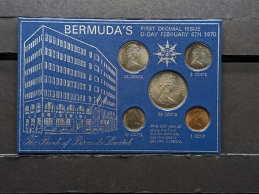 1970 Bermuda First Decimal Issue Coin Set (5) Coins
