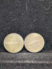 Lot of (2) 1967 Canada Centennial Dimes .500 Silver