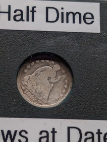 1853 Liberty Seated Half Dime, Arrows at the Date