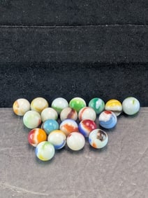 Twenty Assorted Small Marbles