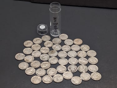 Tube of No Date Buffalo Nickels