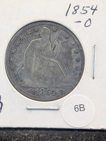 1854 O Seated Liberty Half