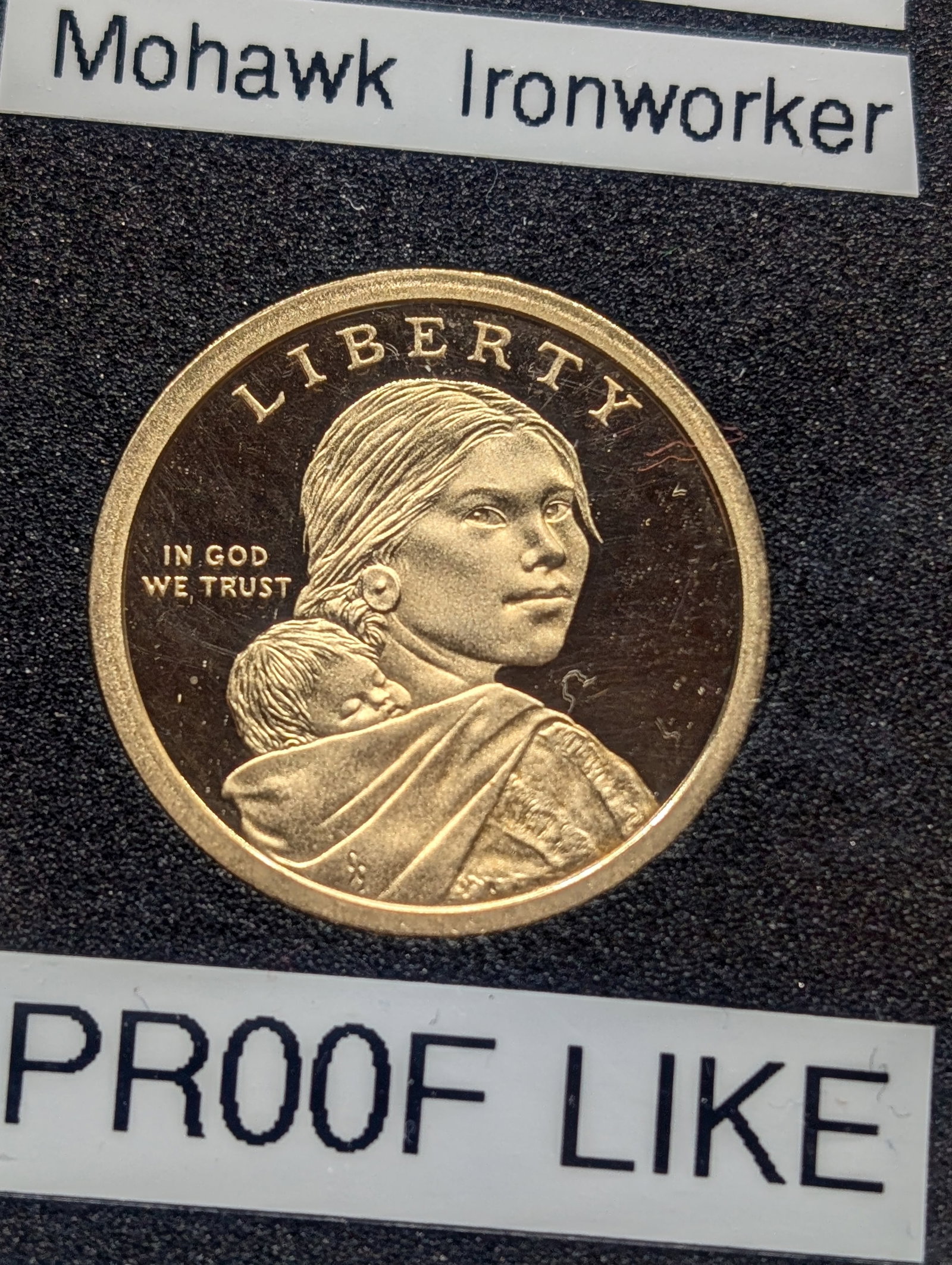2015-S Sacagawea $1.00, Proof Like, Reverse is Super, Mohawk Ironworkers: 2015-S Sacagawea $1.00, Proof Like, Reverse is Super, Mohawk Ironworkers