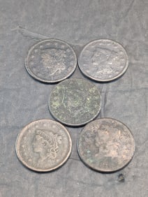 5 Cull Large Cents.