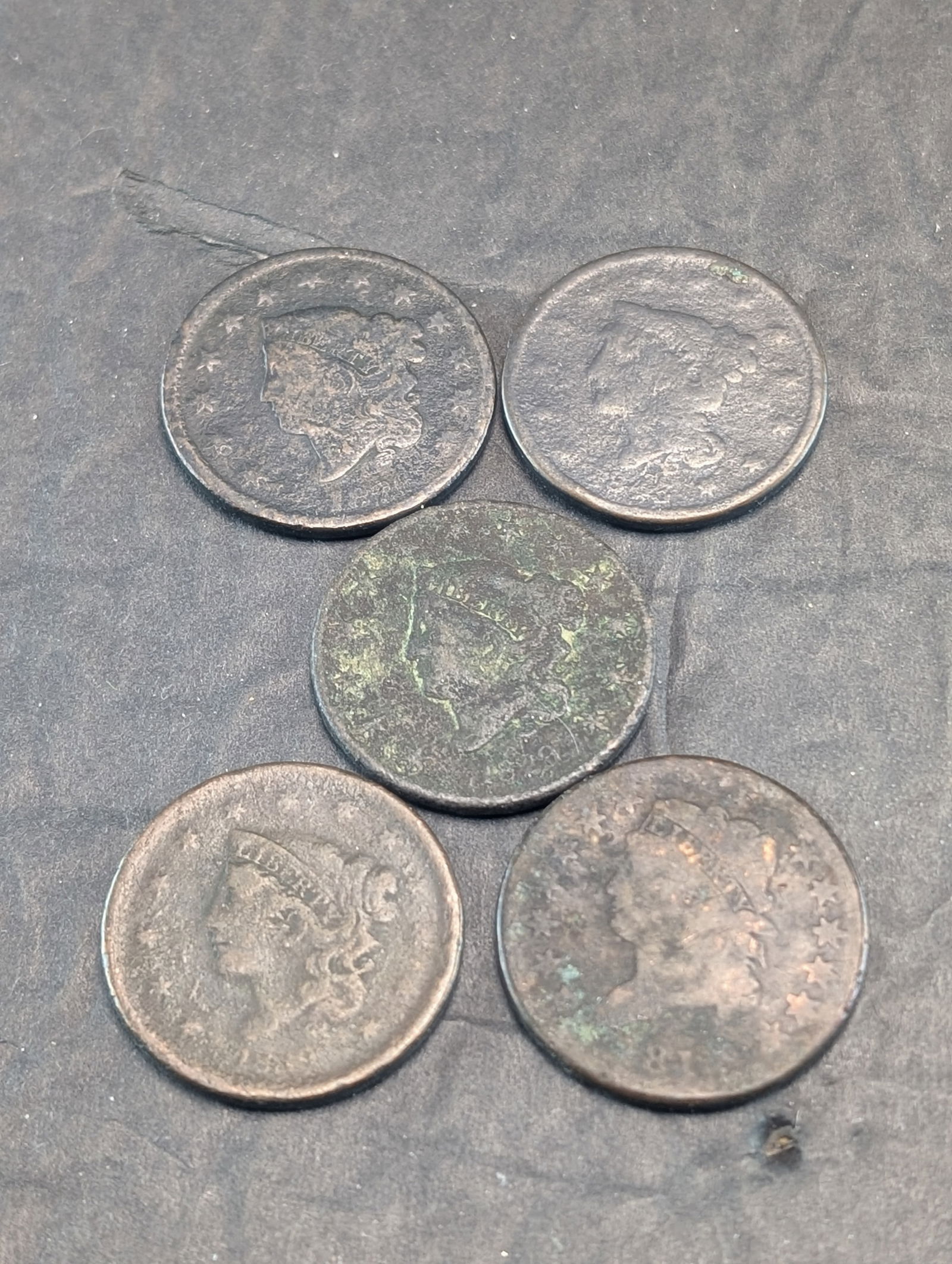 5 Cull Large Cents. (1 of 2)