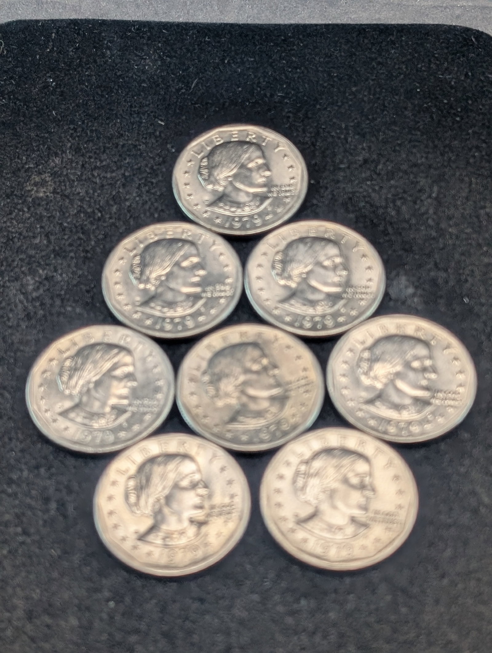 Lot of (8) 1979-P Susan B. Anthony Dollars: Lot of (8) 1979-P Susan B. Anthony Dollars
