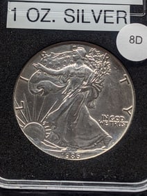 1986 AM. 1 OZ. Silver Eagle, MS-69 BU-GEM