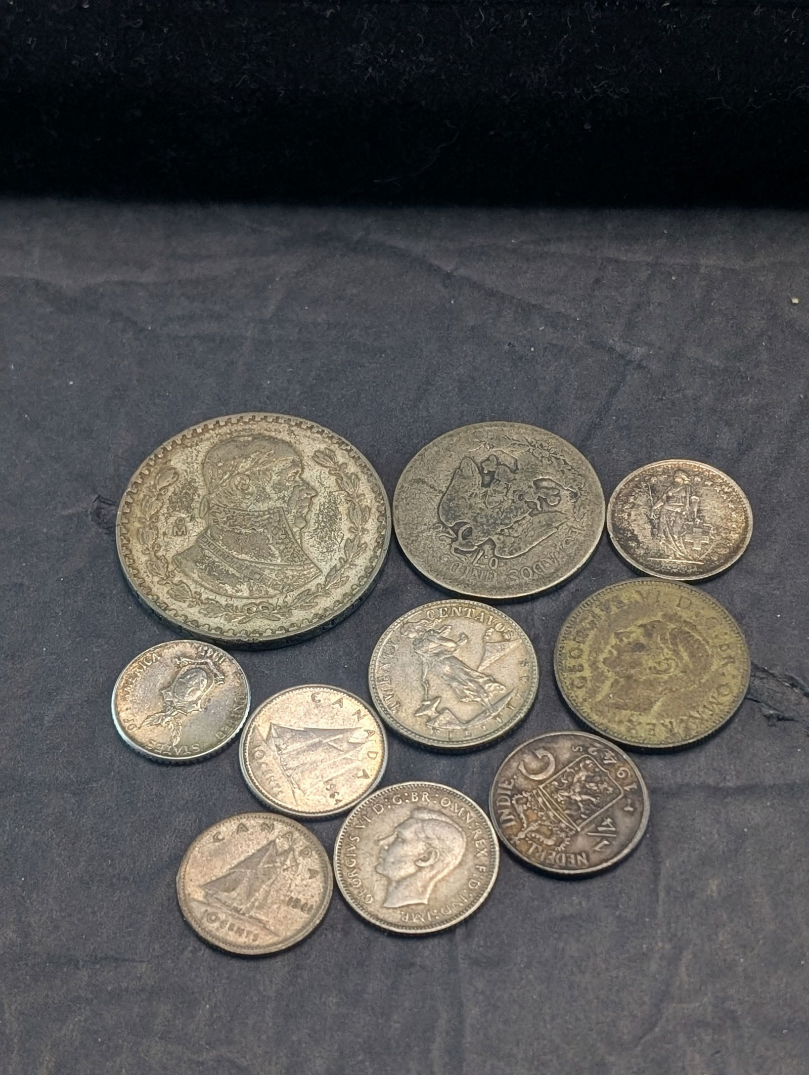 10 Foreign Silver Coins. (1 of 3)