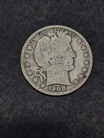 1908-D Barber Half Dollar