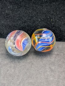 Two Ribbon Swirl Pattern H. M. Marbles
