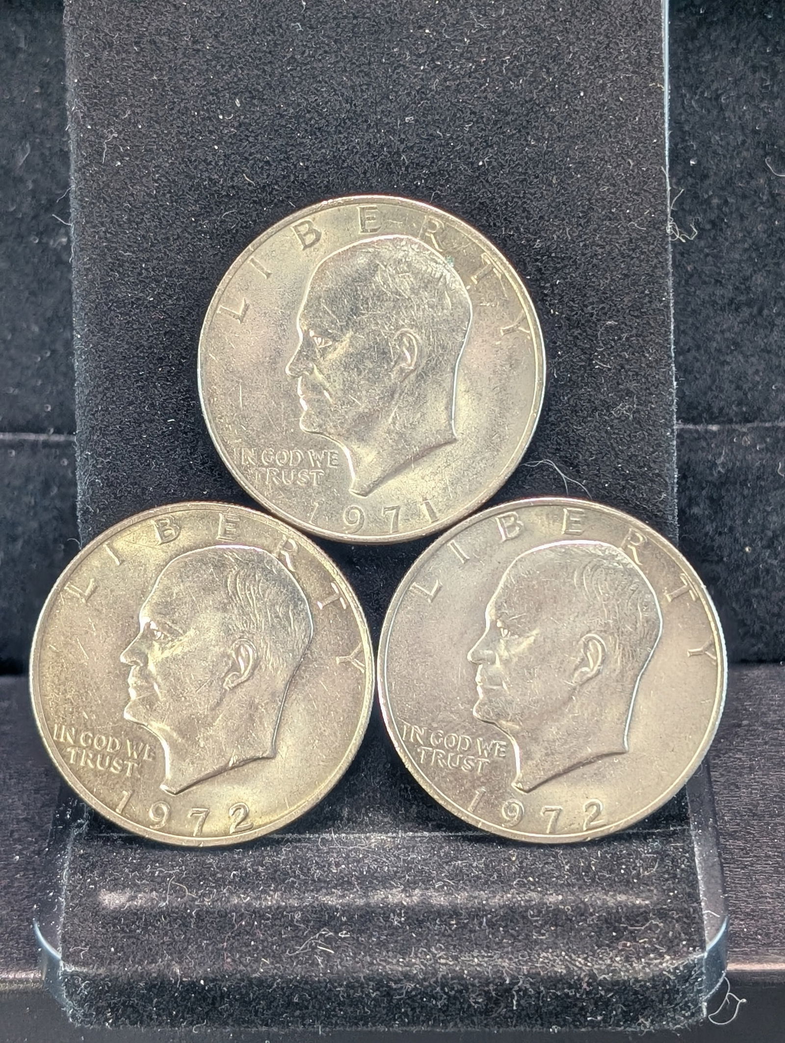(1) 1971 & (2) 1972 Clad Eisenhower Dollars (1 of 2)
