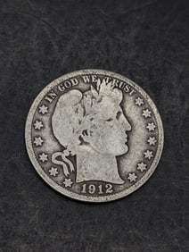 1912-S Barber Half Dollar