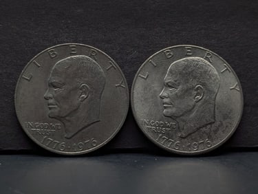 (2) 1976-P Eisenhower Dollars