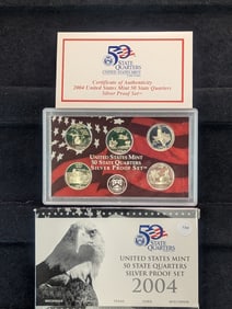 2004-S U.S. Mint Fifty State Quarters Silver Proof Set