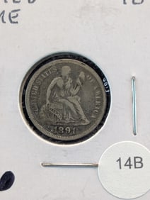 1891 Seated Dime