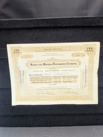 1922 Boston and Montana Stock Certificate