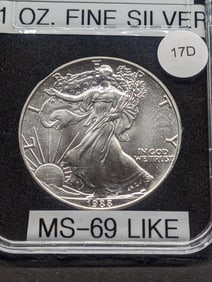 1988 AM. Eagle $1.00 1 OZ. Silver, MS-69 Like