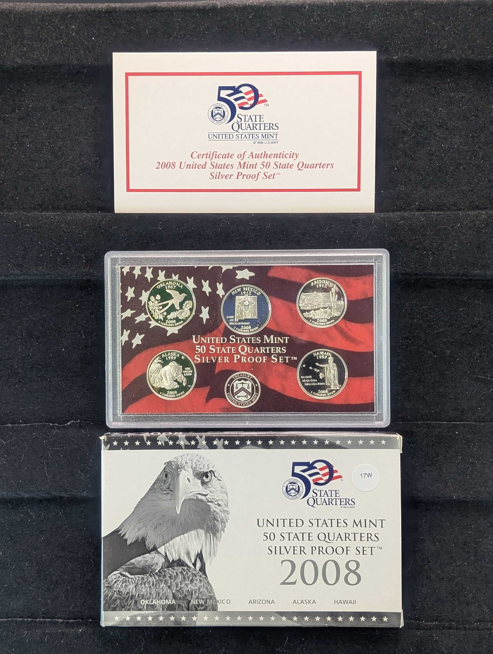 2008-S U.S. Mint Fifty State Quarters Silver Proof Set (1 of 4)