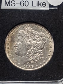 1888 Morgan, MS-60 Like