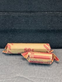 One And A Half Rolls Of Mixed Date Lincoln Wheat Cents