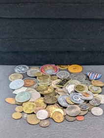 2 Pounds Mixed Medals, Tokens, Etc.