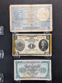 (3) WWII European Currency Belgium, France, Netherlands