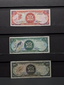 (3) Bank of Trinidad and Tobago Notes 10, 5, 1